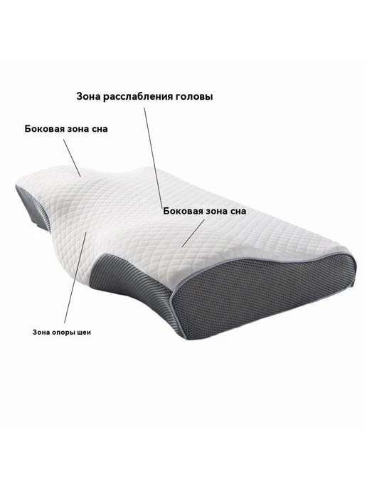 Ортопедическая подушка 30x50 см, высота 6 см 1 шт, 100x150 см, фото 2