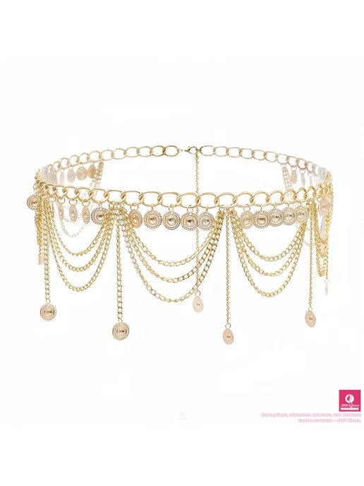 3000 Kisses Пояс Золотая цепочка унив 105-115cm, золотой