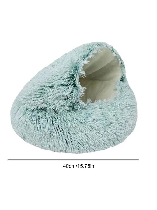 Ковровая пушистая кровать для кошек Зеленый 40*40 см, 40x40 см, фото 8