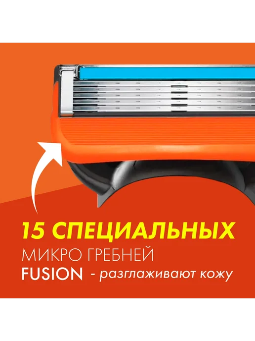 Сменные кассеты Fusion 5 для бритья 6 шт, 6 шт, фото 5