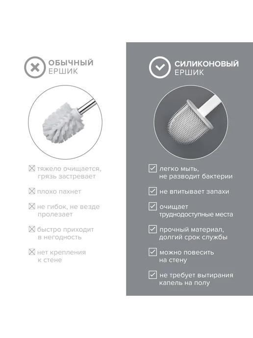 Dankers Ершик для унитаза "мыльницы" 1 шт черный, 1 шт, фото 4