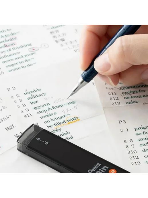 Pentel Грифель для карандаша 0 5 мм твер 3B (3 Мягкий) 3B, вариант, фото 4