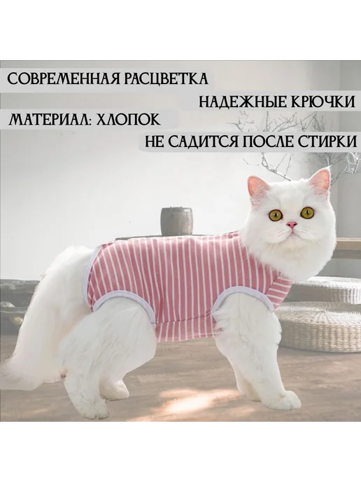 Послеоперационная попона для кошек S, вариант, фото 2
