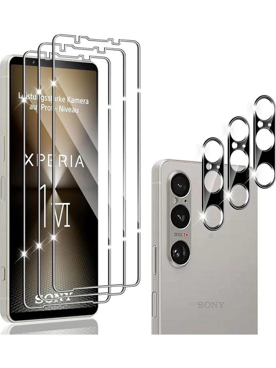 Защитное стекло Sony Xperia 1 VI: 6 шт