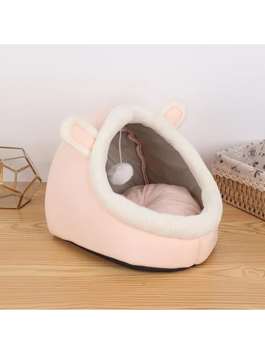 Кровать для кошек и собак, уличная комната Pink Rabbit Ears, розовый, фото 2
