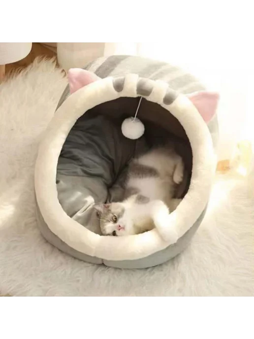 Кровать для кошек и собак, уличная комната Pink Rabbit Ears, розовый, фото 7