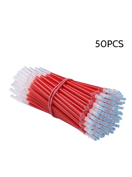 50 шт стержни для ручек нейтральные красные 50Pcs, 50 шт, 50 шт