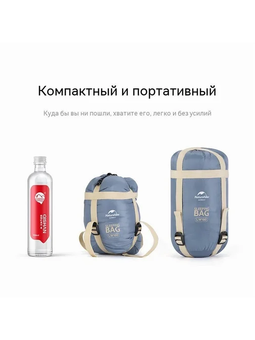 Naturehike Спальный мешок 205 см XL-синий 205см Справа, синий, фото 4