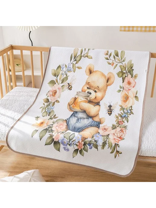 Пеленальный матрасик 80x100 см медведь, 80x100 см
