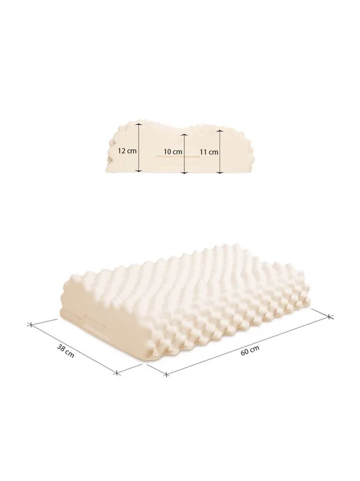Ортопедическая подушка JINARTEN 60x350см, высота 12 см Крем, 60x350 см, фото 3