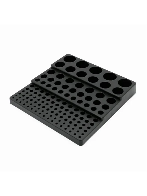 Ящик для инструментов 22 х 22 х 3 см 1 секц черный, 22x22x3 см