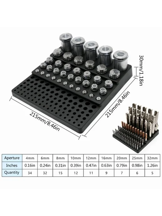 Ящик для инструментов 22 х 22 х 3 см 1 секц черный, 22x22x3 см, фото 3