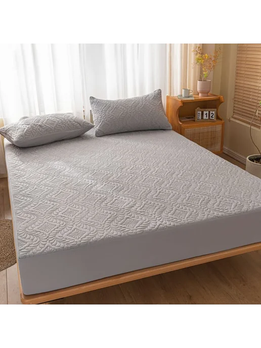 KISS NEST Наматрасник-чехол 120x200х28см черный 120x200, 90x200x28 см, серый, фото 4