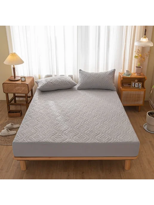 KISS NEST Наматрасник-чехол 120x200х28см черный 120x200, 90x200x28 см, серый, фото 6