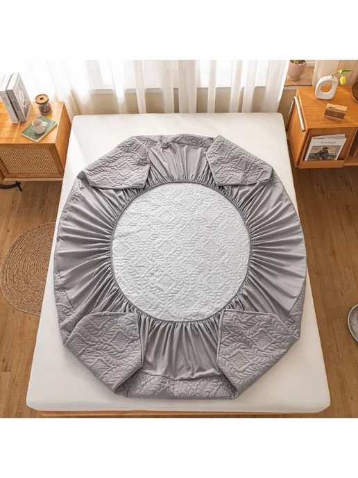 KISS NEST Наматрасник-чехол 120x200х28см черный 120x200, 90x200x28 см, серый, фото 7