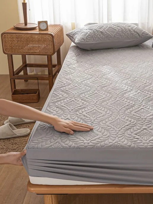 KISS NEST Наматрасник-чехол 120x200х28см черный 120x200, 90x200x28 см, серый, фото 8