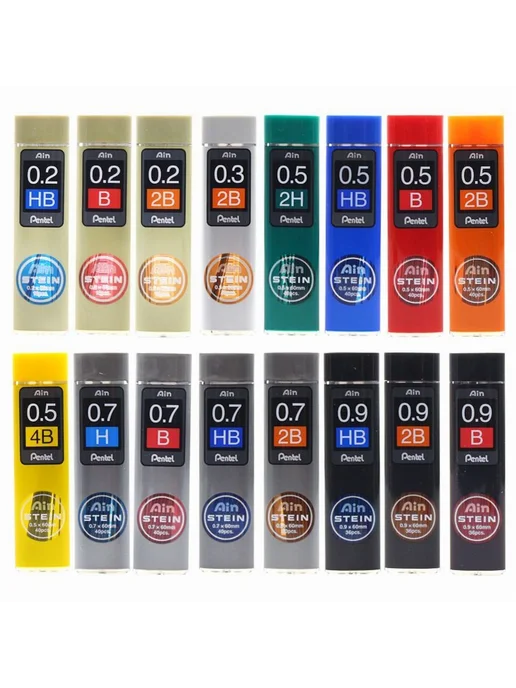Pentel Грифель 0 5 мм твердость H (Твердый) 2 шт H 0 5, 2 шт, фото 2