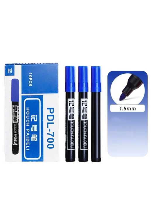 Перманентный маркер Blue-10PCS, 10 шт