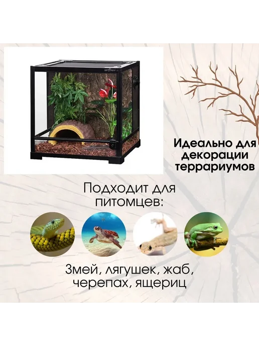Фон для террариума из коры дерева 20х30см кора 20x30, 20x30, фото 2
