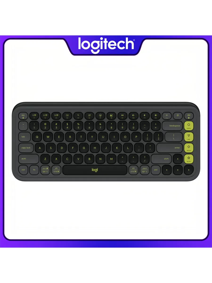 Logitech POP Icon Keys беспроводная клавиату серый зеленый
