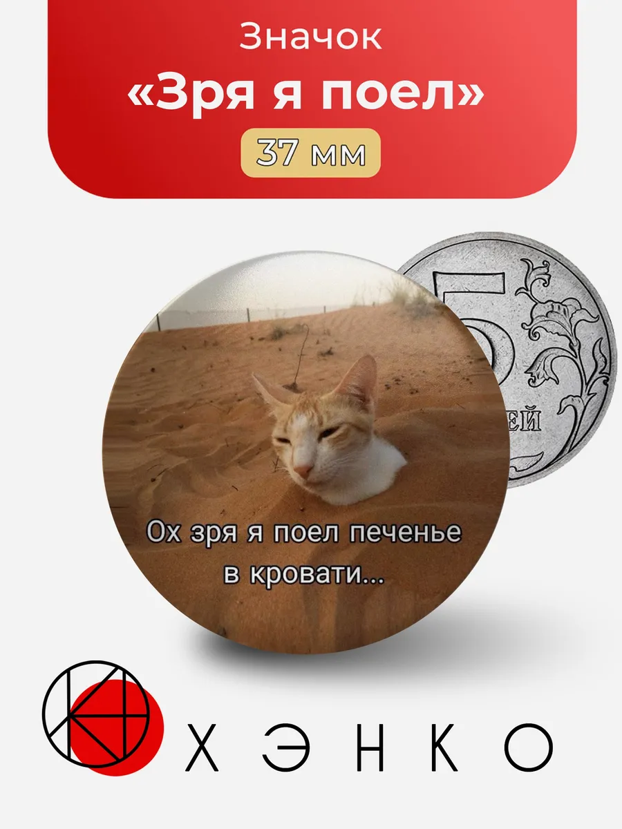 Значок Зря я поел мем