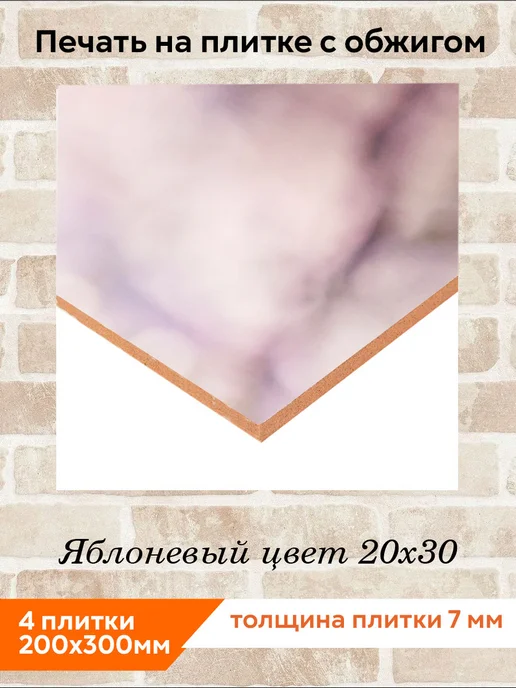 fres-co Панно из керамической плитки Яблоневый цвет 20х30, 20x30, фото 2