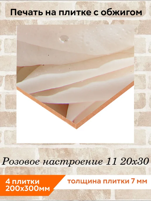fres-co Панно из керамической плитки Розовое настроение 11 20х20, 20x30, фото 3