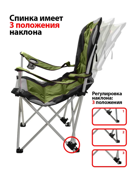 PRESIDENT FISH Стул складной туристический "President Fish" 8750 410 зелён, зеленый, фото 2