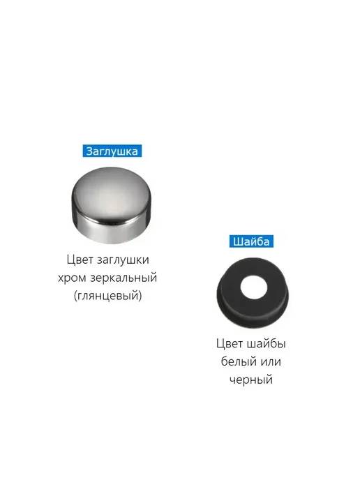 Колпачок крепления экрана душевой кабины, хром, 4 шт, 4 шт, фото 2