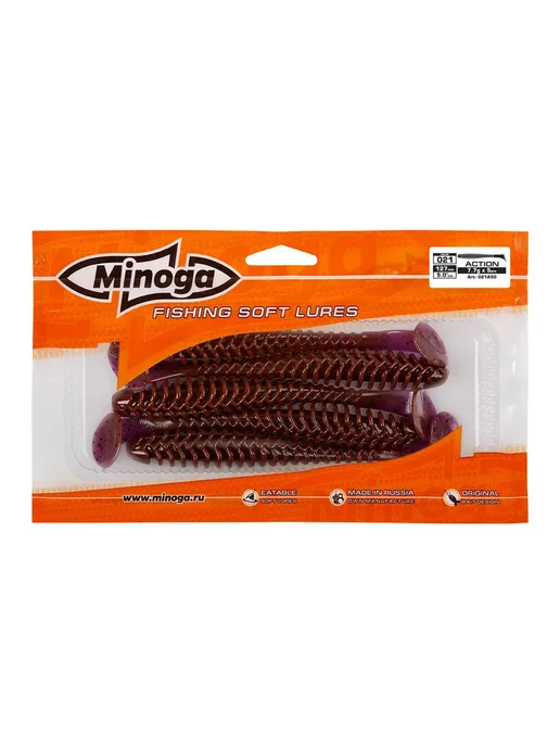 MINOGA Силиконовая приманка ACTION 5,0", 5 шт, цвет 021, 5 шт, фото 2
