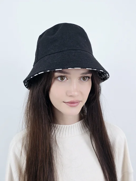 ИП Кобылко А.Г. Панама из джинса двусторонняя, черный, фото 8