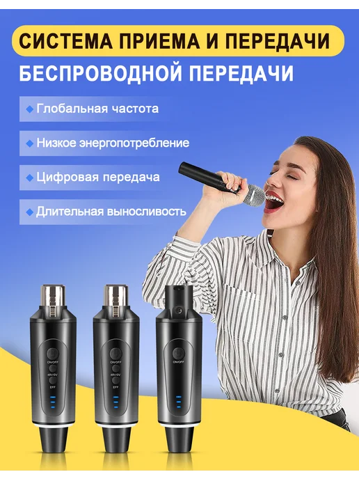 Depusheng 2 беспроводных микрофонных передатчика, вариант, фото 2