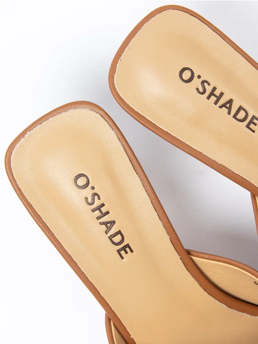 O`SHADE Мюли женские на каблуке натуральная кожа, коричневый, фото 8