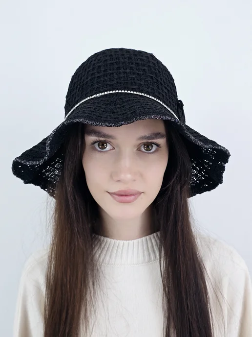 ИП Кобылко А.Г. Летняя шляпа из хлопка, черный, фото 7