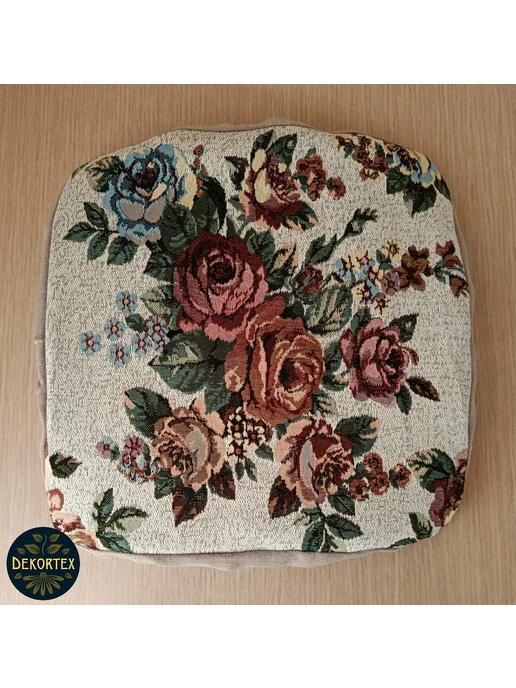 DEKORTEX Набор чехлов на табурет Букет (33х33 см) - 2шт, 33x33 см, 2 шт, фото 6