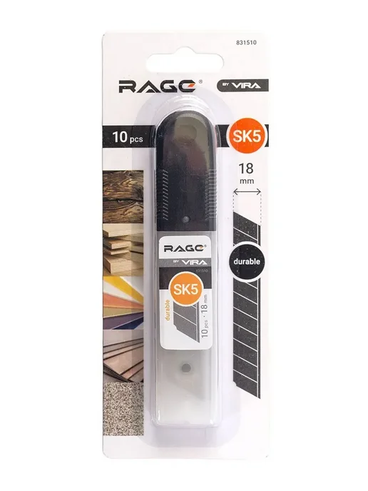 Rage Лезвия для ножей сегментные SK5 18 мм 10 шт, 10 шт