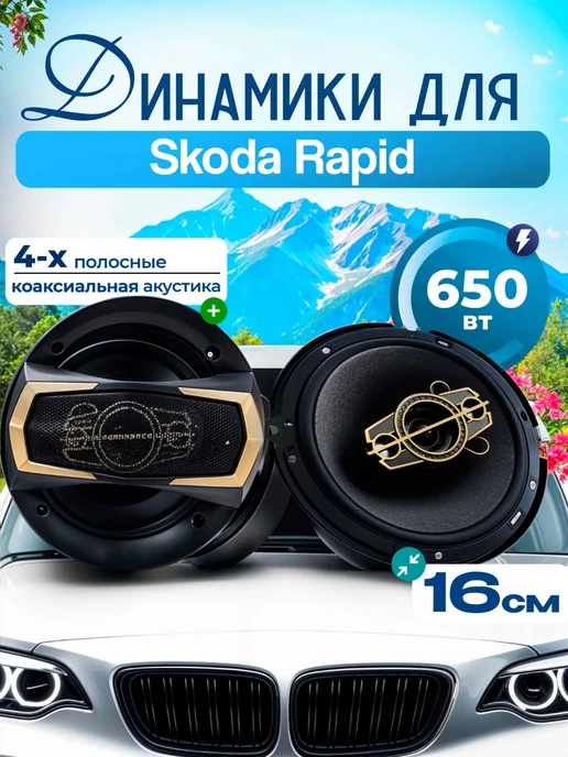 Динамики для Шкода Рапид Колонки 2 штуки 650 Вт, 16 см, 650 Вт