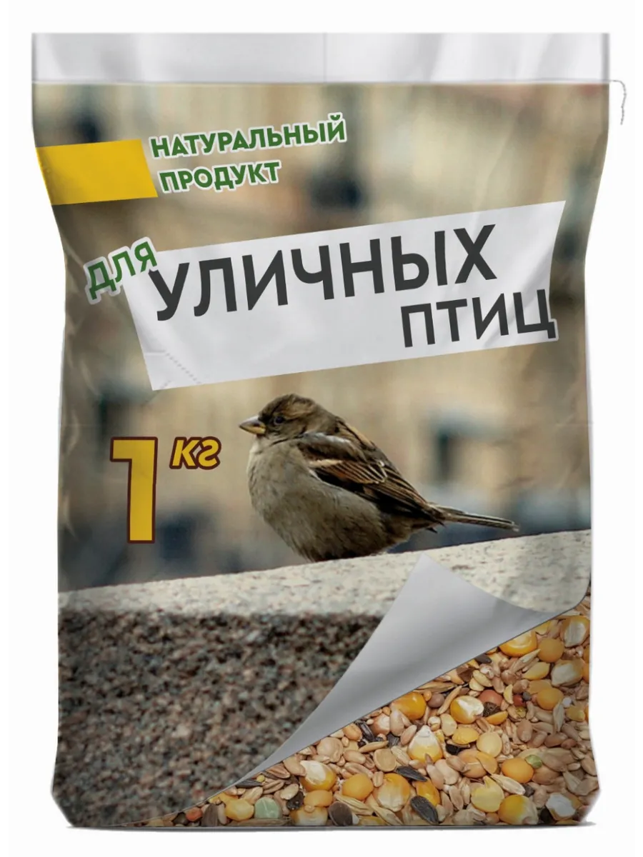 Корм для птиц уличных голубей подкормка в кормушку на окно