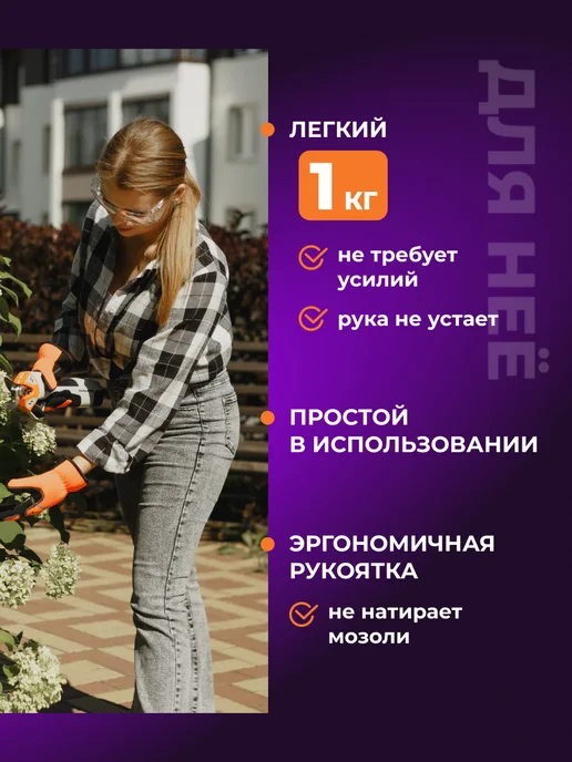 VILLARTEC Секатор аккумуляторный садовый мощный 14В PA1462S Set с АКБ, серый, фото 4