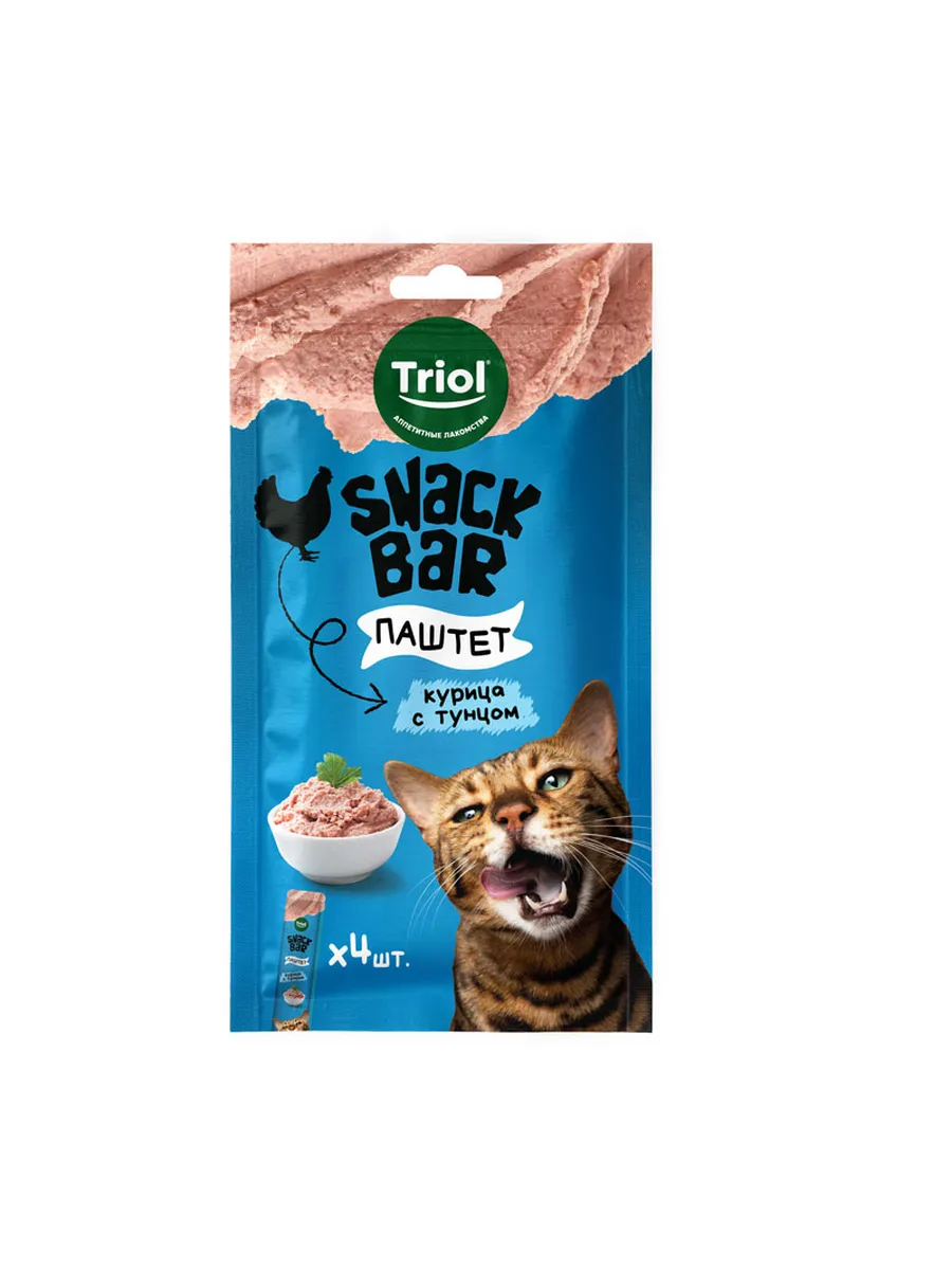 Лакомство для кошек "Паштет из курицы с тунцом", 40г