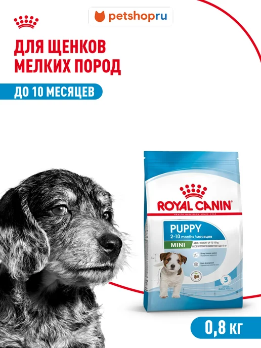 Сухой корм Royal canin для собак, мелкие, щенки, курица, 0,8 кг