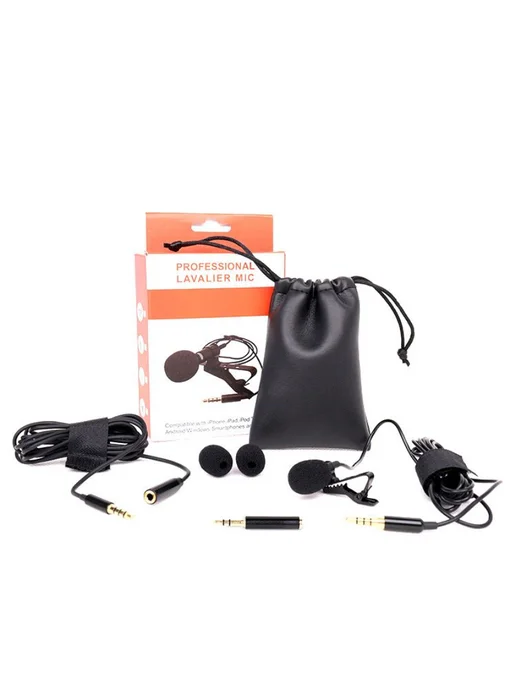 AudioRepair Петличный микрофон 3.5мм комплект, черный