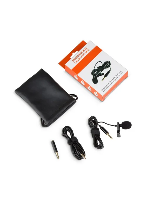 AudioRepair Петличный микрофон 3.5мм комплект, черный, фото 5