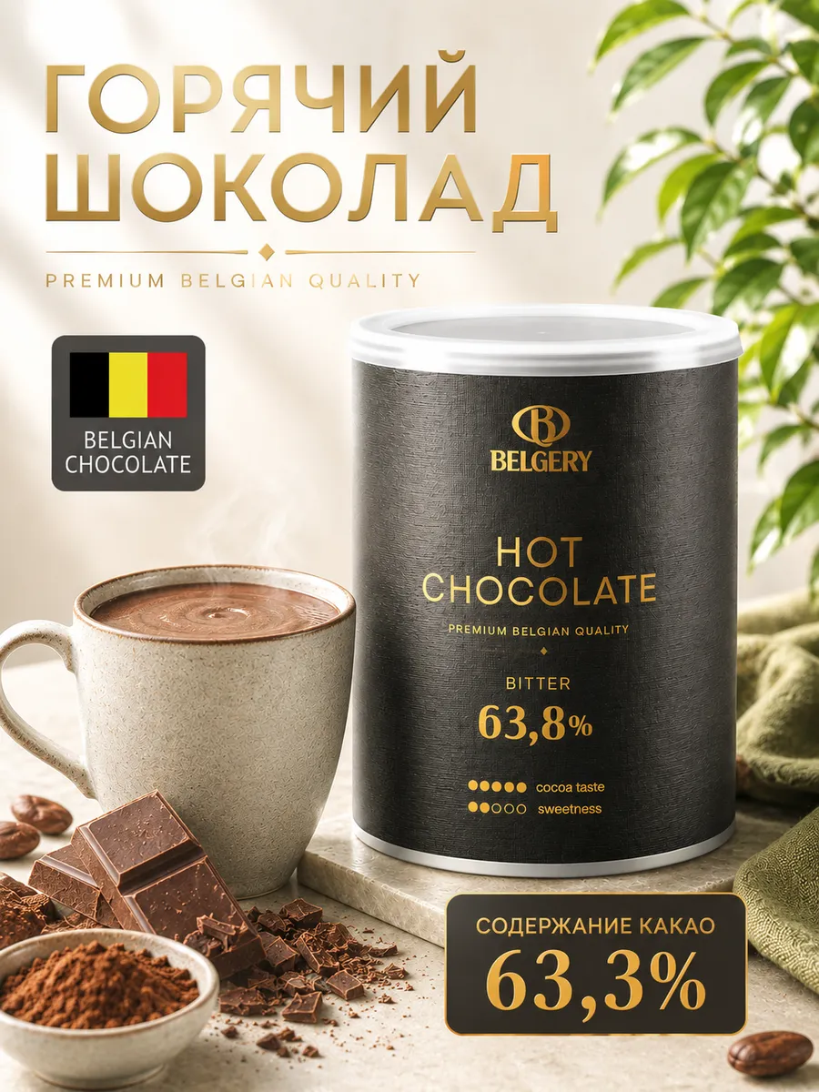 Бельгийский горячий шоколад 63,8%