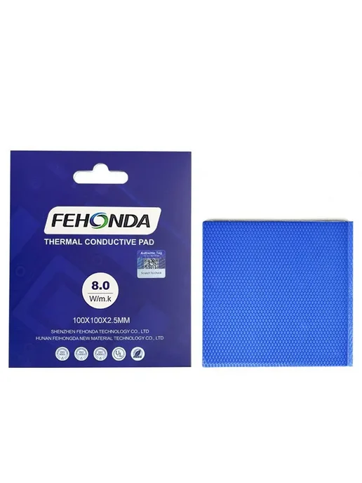 Fehonda Термопрокладка 12.8Вт мК 0.75мм 100х100мм, 100x100 мм, 8 Вт, в упаковке 119 г, фото 3