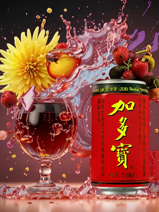 Jiaduobao Чай холодный травяной Herbal Tea, 2 шт. по 310 мл, 2 шт, 310 мл, фото 2