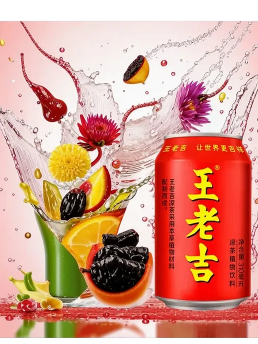 Jiaduobao Чай холодный травяной Herbal Tea, 2 шт. по 310 мл, 2 шт, 310 мл, фото 3