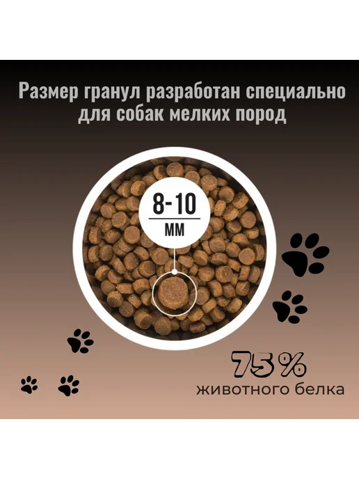 Сухой корм BOWL WOW Собакам Тыква для собак, мелкие, индейка, ягненок, 0,8 кг, фото 2