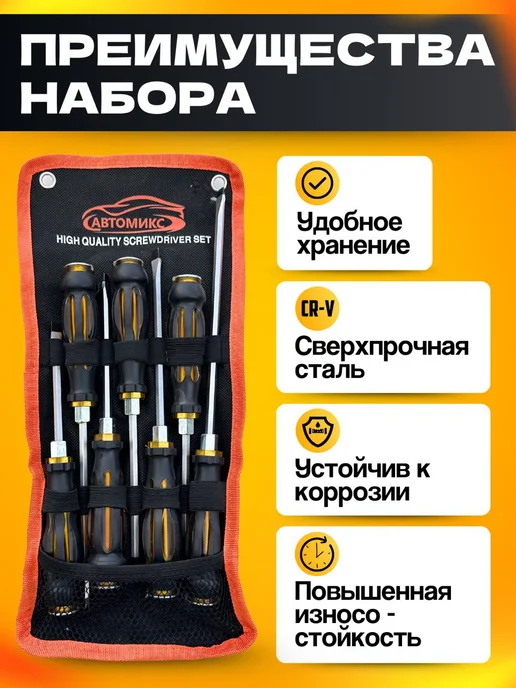 Набор ударных отверток 7 предметов, вариант, фото 5