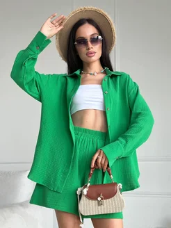 Муслиновый костюм с шортами